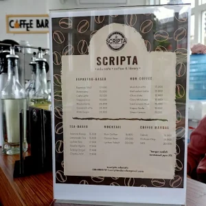 Menu Scripta Cafe