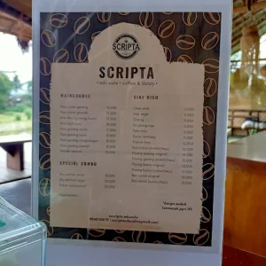 Menu Scripta Cafe